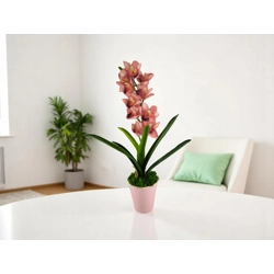 Élethű nagy méretű egyszálas élénk rózsaszín csónakorchidea ORC112PK