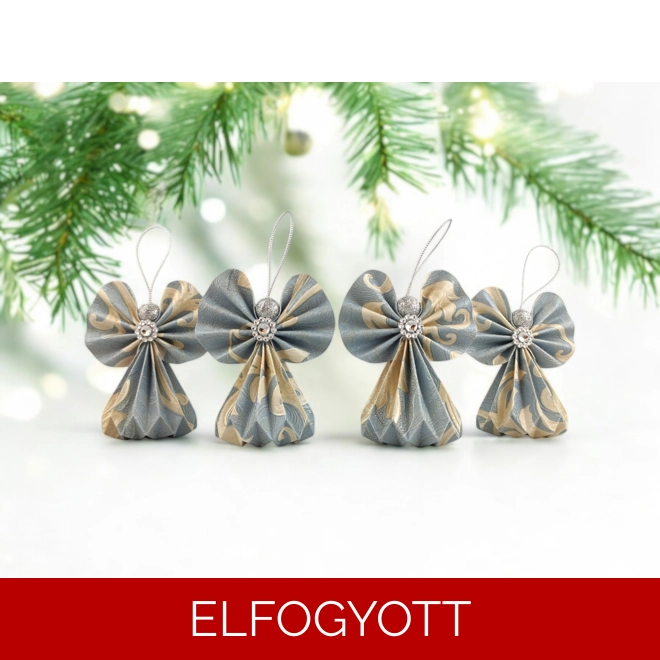 product Image for Világos kék, szürke, beige mintás papírangyalka PANEZ0064