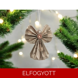 Rosegold, mályva papírangyalka PANRG001