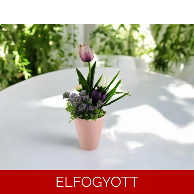 product Image for Tulipános kaspó lila és rózsaszín virágokkal TUG107LIRS