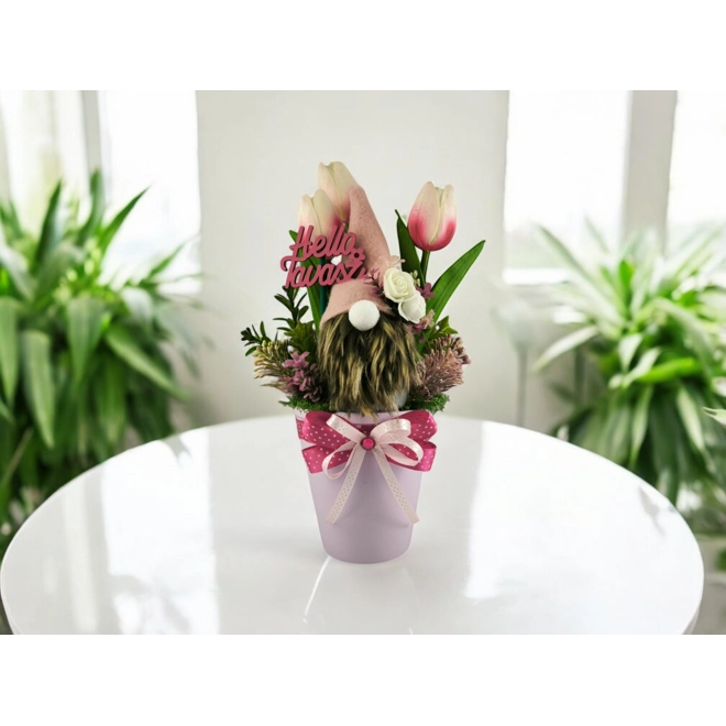 product Image for Hello, tavasz! – Kézműves manós virágdekoráció TUG324PKFH