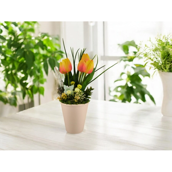 product Image for Sárga, narancs cirmos tulipánok kaspóban TUG561NS