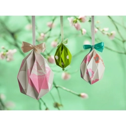 10 darabos vegyes méretű origami húsvéti tojás szett – látványos és tartós dek..
