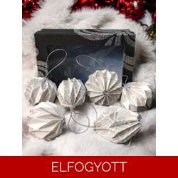 Fehér ezüst mintás szett díszdobozban LNT06002