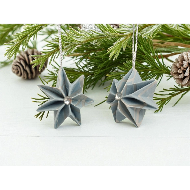 Additional Image for Kék, ezüst csillag karácsonyfadísz szett 4 db-os 7CS04022