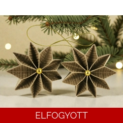 Pezsgőszínű, arany csillag szett 9CS02006