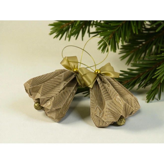 product Image for RENDELÉSRE - kb. 3 nap! Csengettyű alakú arany mintás karácsonyfadísz szett BL213