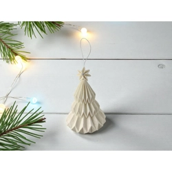 Fehér fenyőfa formájú karácsonyfadísz FF116