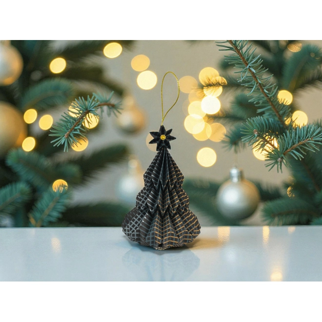 product Image for Fekete, kék, arany fenyőfa formájú karácsonyfadísz FF146