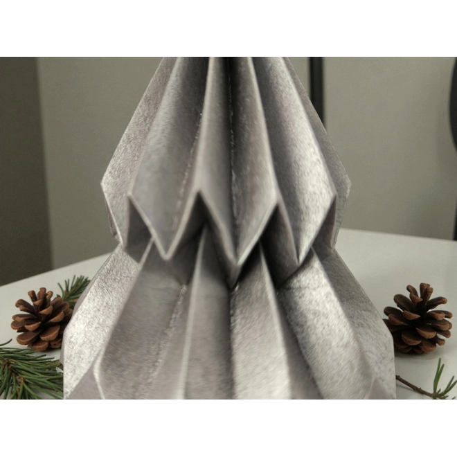 Additional Image for Kis fenyő origami dísz grafitmetál színben KF013
