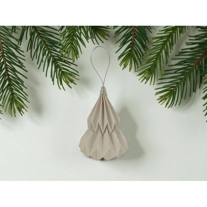 product Image for Kis fenyő formájú karácsonyfadísz törtfehér KF014