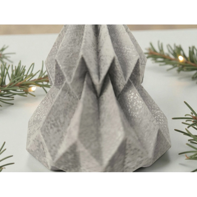 Additional Image for Kis fenyő formájú karácsonyfadísz ekrü, ezüst KF018