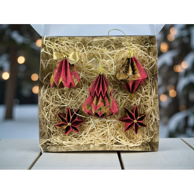 product Image for Karácsonyi ajándékbox válogatás meggypiros és óarany színben KGBX002