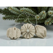 Fehér, ekrü mintás függődísz szett 6 db-osLNT06013