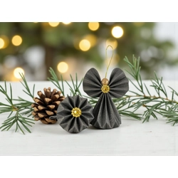 Fekete, arany színű papírangyalka PANAR0091