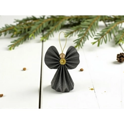 Sötétbarna, arany színű papírangyalka PANAR0093