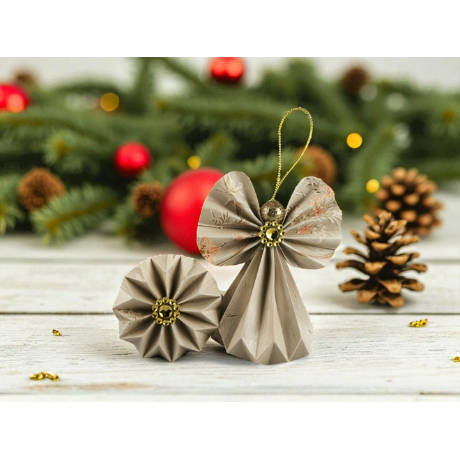 product Image for Beige, halvány barack mintás papírangyalka PANAR0096