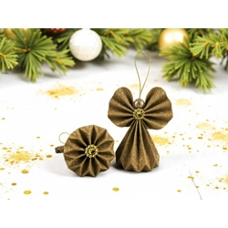 Csillogós barna papírangyalka PANAR0101