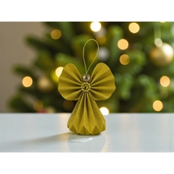 Aranysárga papírangyalka függődísz PANAR0103