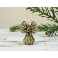 Ekrü, beige, arany papírangyalka PANAR0107