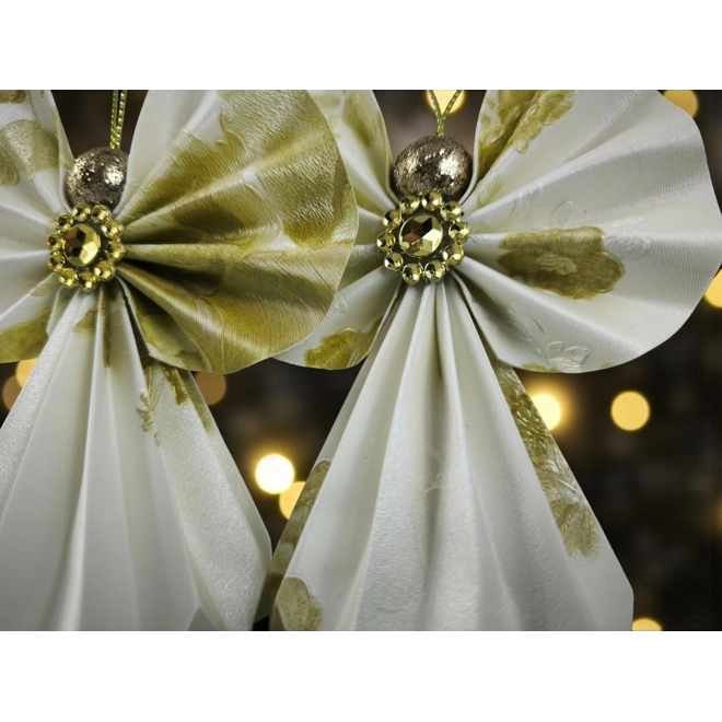 Additional Image for Ekrü, arany papírangyalka függődísz PANAR0124