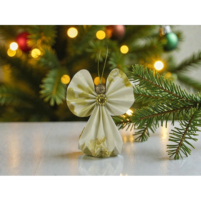 product Image for Ekrü, arany papírangyalka függődísz PANAR0124