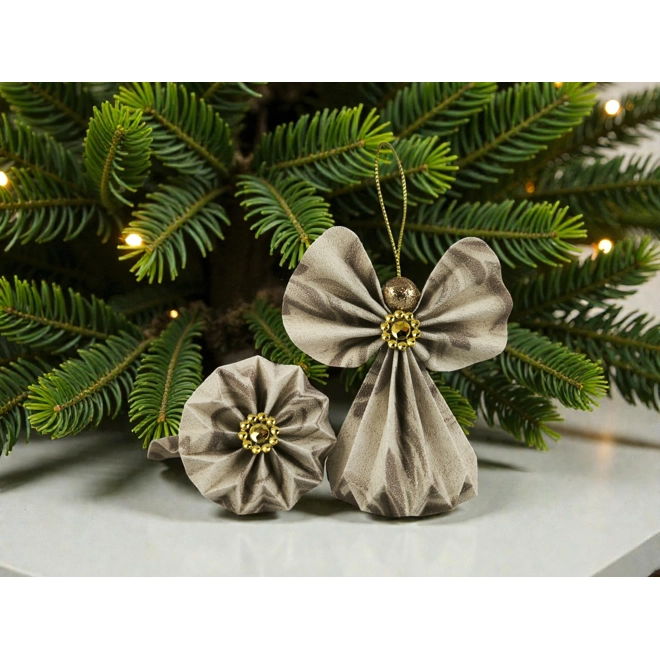 product Image for Ekrü, barna papírangyalka függődísz PANAR0130