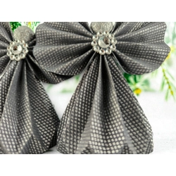 Fekete ezüst papírangyalka PANEZ0067