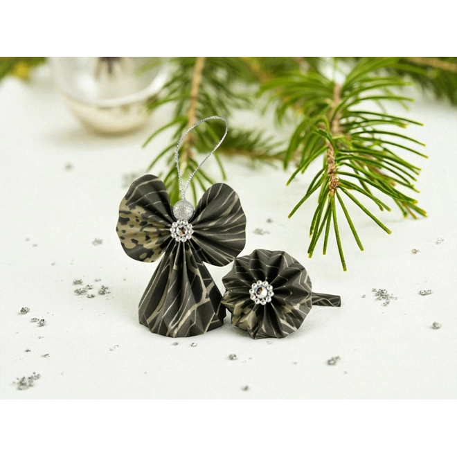 Additional Image for Fekete ezüst papírangyalka PANEZ0068