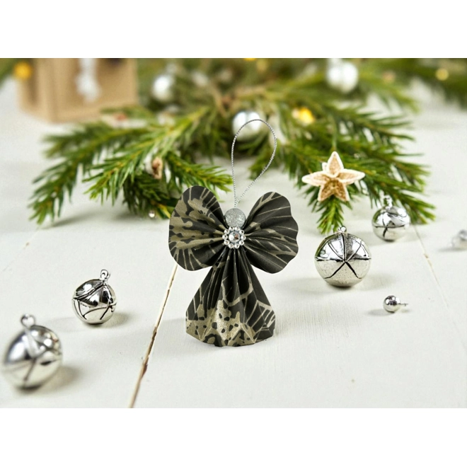 product Image for Fekete ezüst papírangyalka PANEZ0068