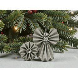 Ezüst papírangyalka függődísz PANEZ0086