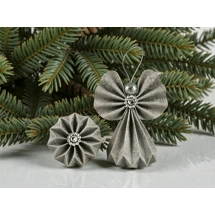 Ezüst papírangyalka függődís..