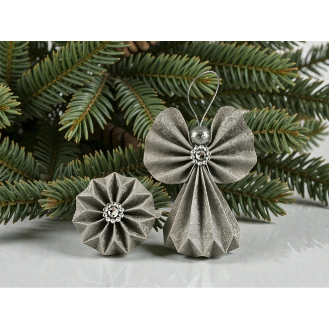 product Image for Ezüst papírangyalka függődísz PANEZ0088