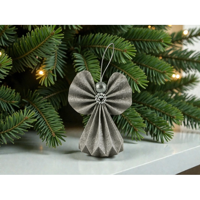 Additional Image for Ezüst papírangyalka függődísz PANEZ0088