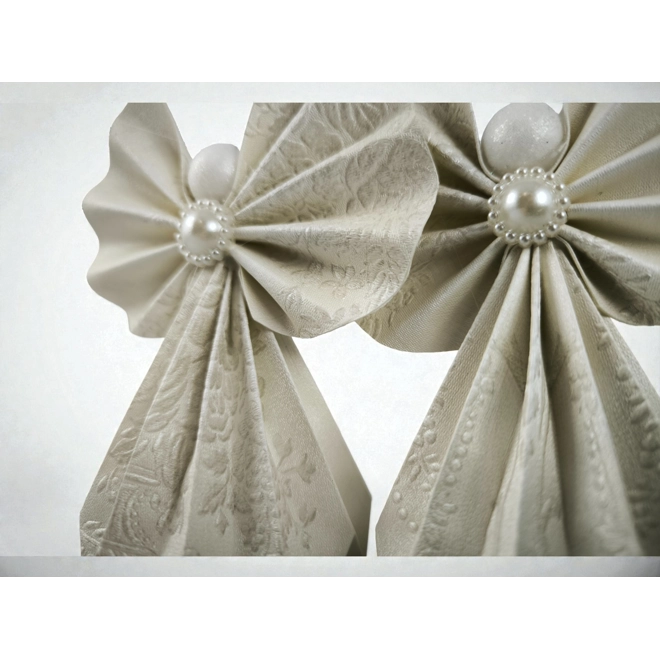 Additional Image for Fehér, ekrü papírangyalka függődísz PANFH017