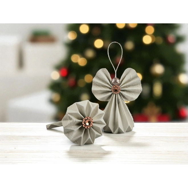 product Image for Papírangyalka halvány púderes árnyalatokban rosegold kiegészítőkkel PANRG004