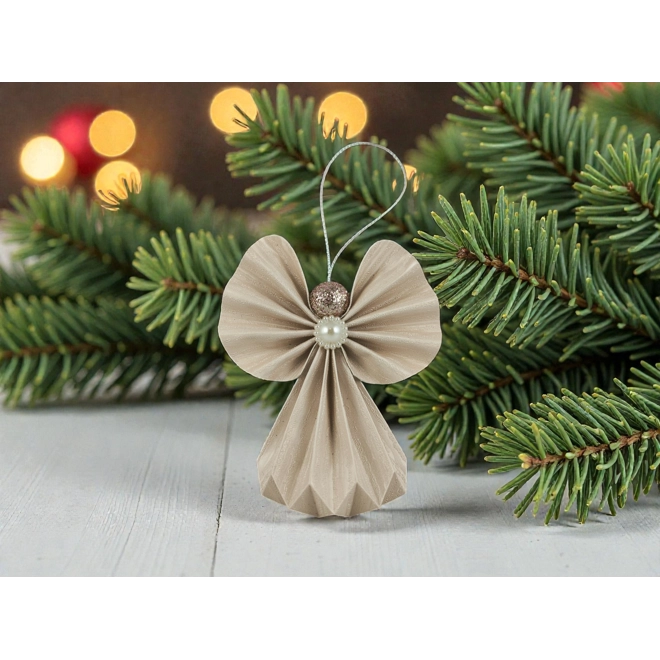 Additional Image for Púderszínű papírangyalka függődísz PANRG010