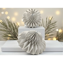 Ezüst rozetta virág formájú 2 darabos karácsonyfadísz szett ROZV2009