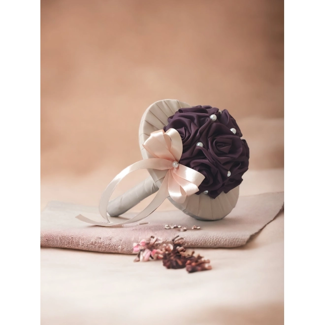 product Image for Padlizsán lila selyemrózsa csokor