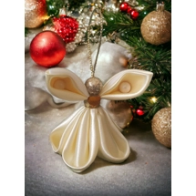 Krém színű szatén angyalka