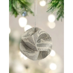 Fehér ezüst gömb függődísz szett (6 db) CSG06021