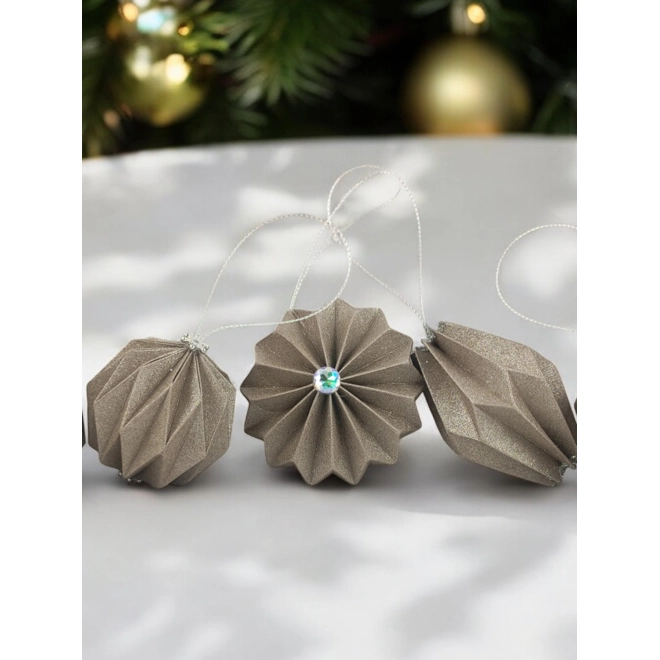 product Image for 10 darabos szürkés barna karácsonyfadísz szett LNTBA016