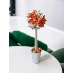 Narancssárga fehér virágfa