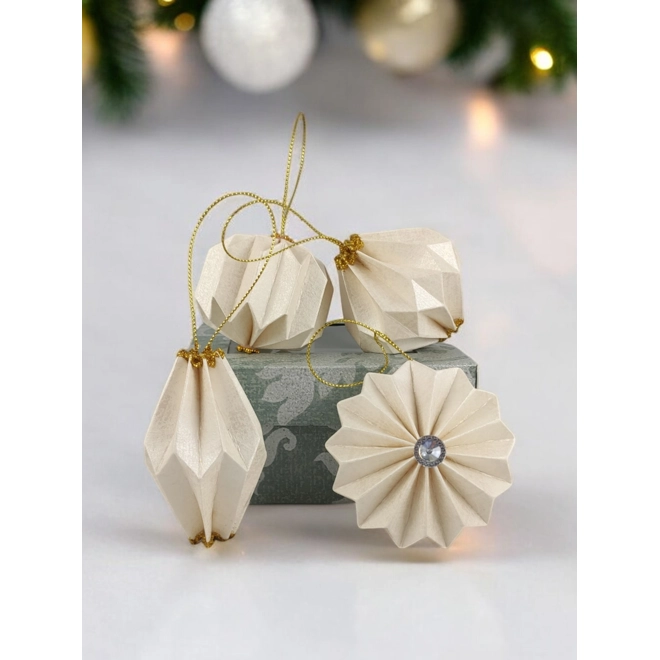 product Image for 4 darabos krémszínű karácsonyfadísz szett LNT04021