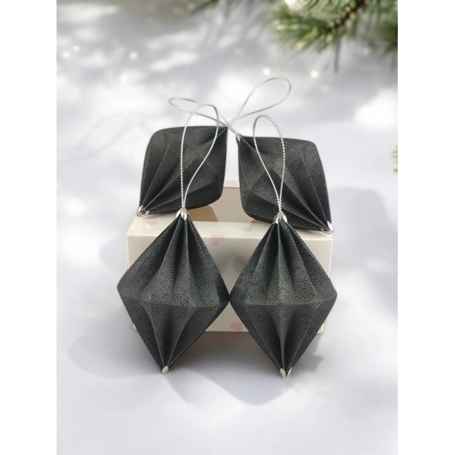 product Image for 4 darabos fekete karácsonyfadísz szett NLNT4001