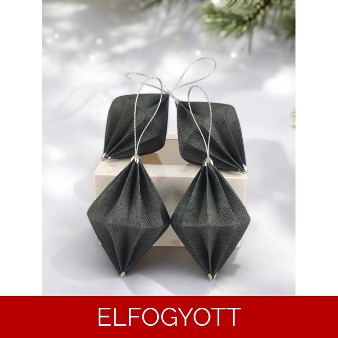 product Image for 4 darabos fekete karácsonyfadísz szett NLNT4001