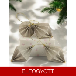 4 darabos beige karácsonyfadísz szett NLNT4002