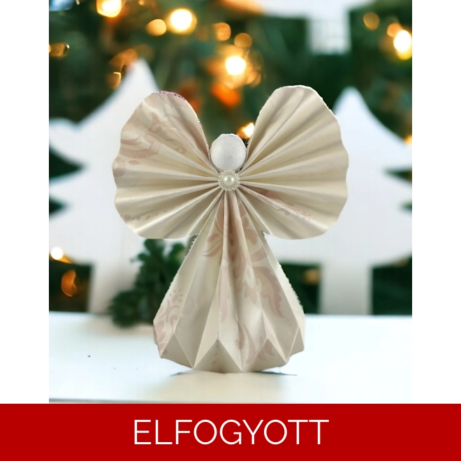 product Image for Óriás ekrü, púder papírangyalka polcdekoráció OPA15