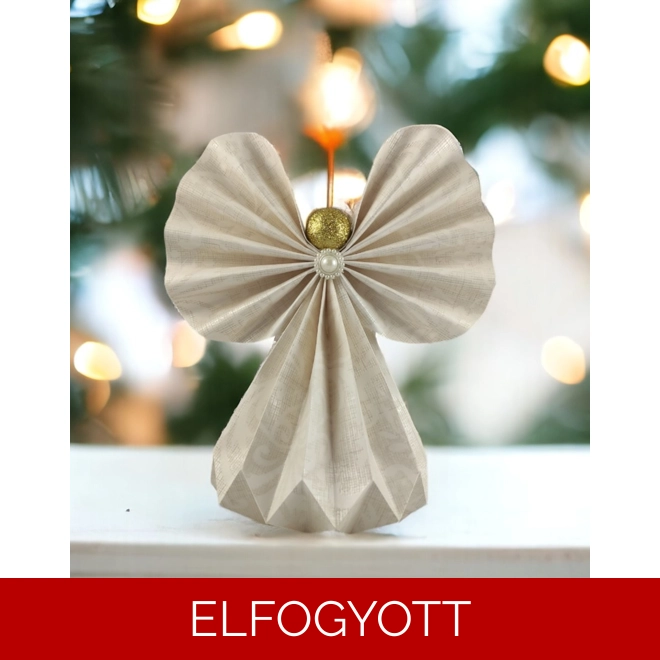 product Image for Óriás beige papírangyalka polcdekoráció OPA20