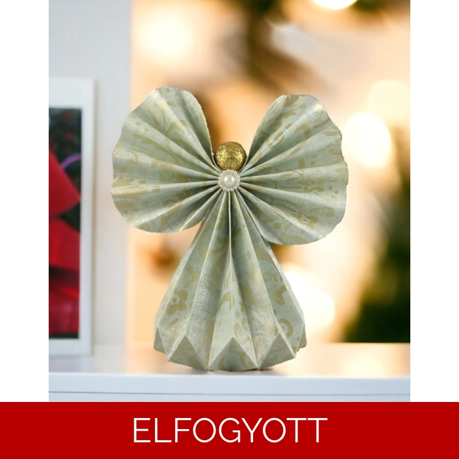 product Image for Óriás menta, arany papírangyalka polcdekoráció OPA21
